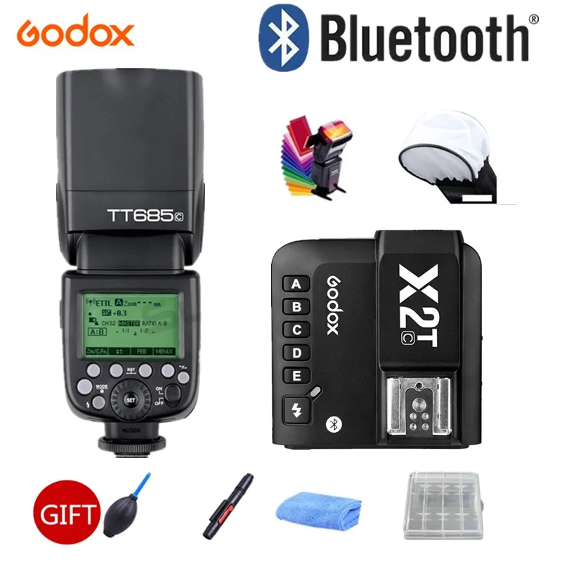 Godox Вспышка Speedlite TT685 C/N/S/F/O 2 4G HSS TTL Беспроводная + X2T триггер для камеры Canon Nikon Sony