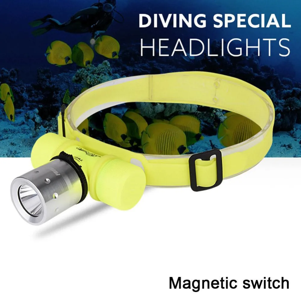 3 Modes Underwater 500Lm Headlamp LED Waterproof 500m Swim Diving
