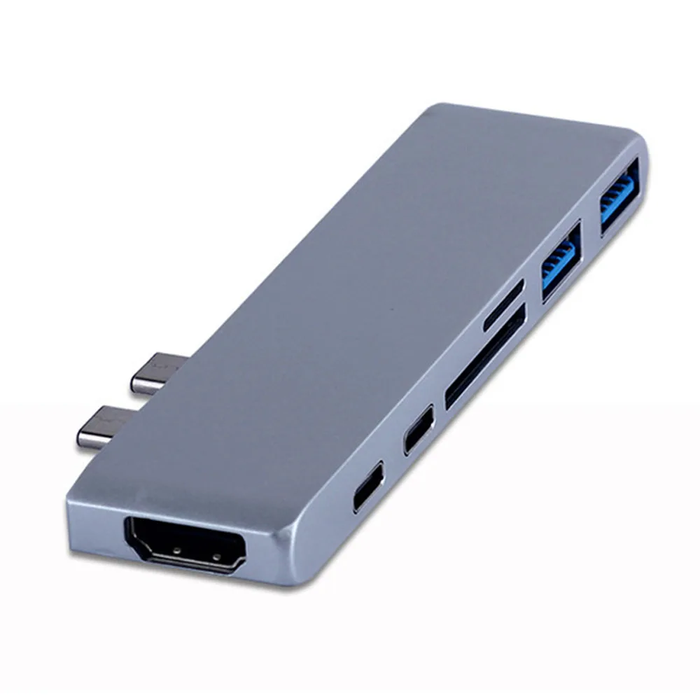 DSISEDIM USB 3,1 type-C концентратор для HDMI 4K Thunderbolt 3 USB C концентратор с 3,0 TF sd-ридер слот PD для MacBook Pro/Air