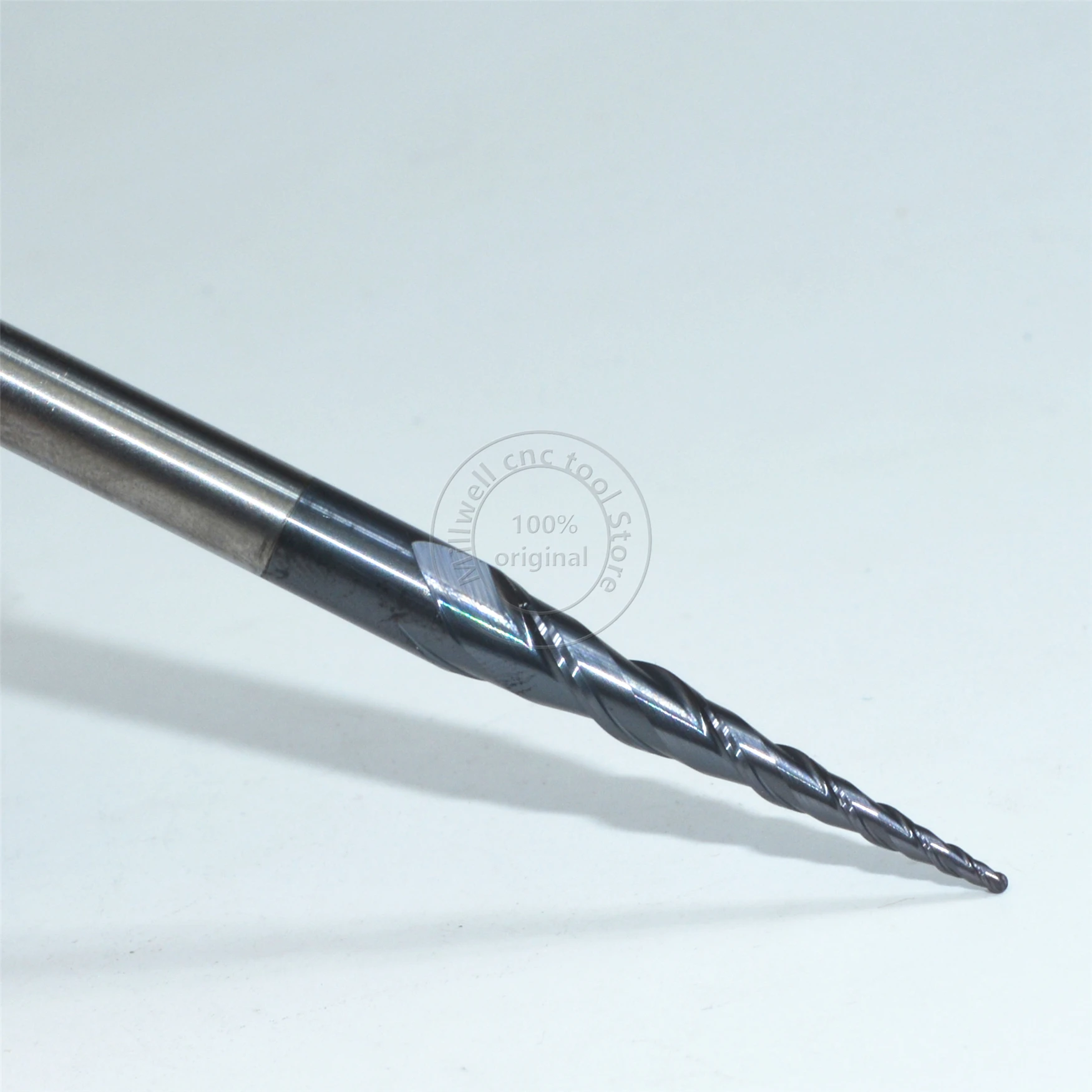 Бесплатная shipping 10PCS R0.5 * D6 30 5 75L 2F HRC55 твердосплавные конические концевые фрезы с