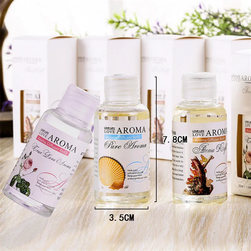 50 ملليلتر الطيارة العطرية fireless رائحة القش إضافة السائل الضروري النفط داخلي العطر الطازجة الاسترخاء الضغط الجوي