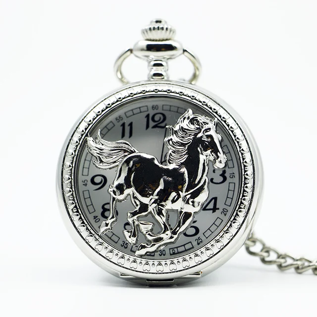 Argento Antico Cavallo Del Pendente Intagliato Mezza Hunter Hollow Valore Di Qua Argento Antico Cavallo Del Pendente Intagliato Mezza Hunter Hollow Valore Di Qua