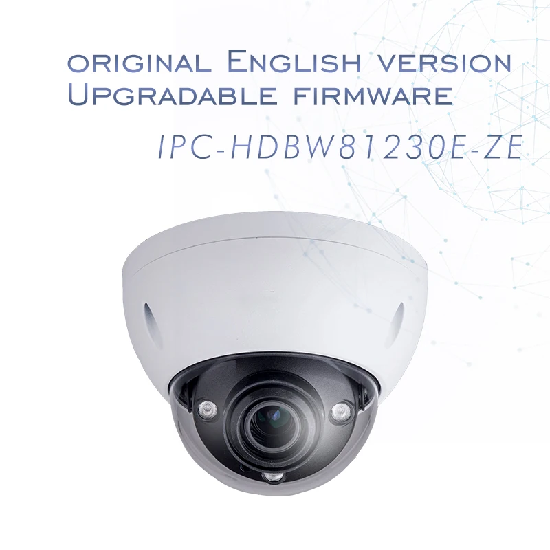 

English version 4k 12MP IP Camera IPC-HDBW81230E-Z dome CCTV Camera 4.1mm-16.4mm motorized lens Support ePOE and SD card