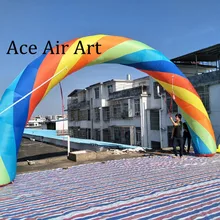 Вокруг красочные Радуга надувные украшения арки, Радуга арки/арки, 7 видов цветов въездные ворота по Ace Air Книги по искусству