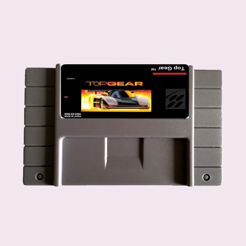 Высокое качество 16 Bit Top Gear NTSC большая серая игровая карта для американской версии