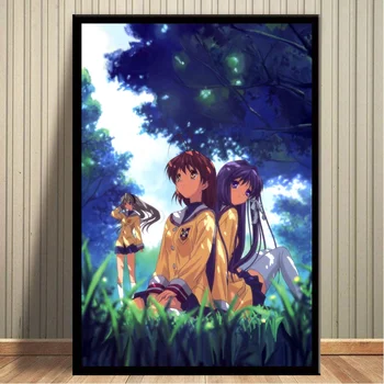 

Clannad Nagisa and Tomoya Anime Art Posters Canvas Print Home Decor No Frame