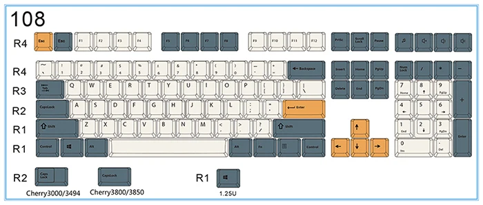 Абрикос keycap 108/143 ключи PBT вишня профиль краситель сублимированный выключатель MX для Механическая клавиатура колпачка продать только keycap - Цвет: 108 keys