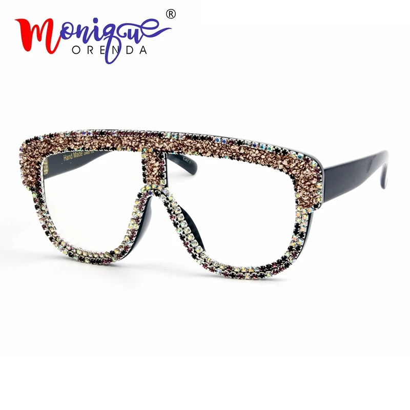 

Oversized Sunglasses Women Big Frame Flat Top Gold Stones Sun Glasses Men 2018 New Designer Vintage Square Gradient Shades