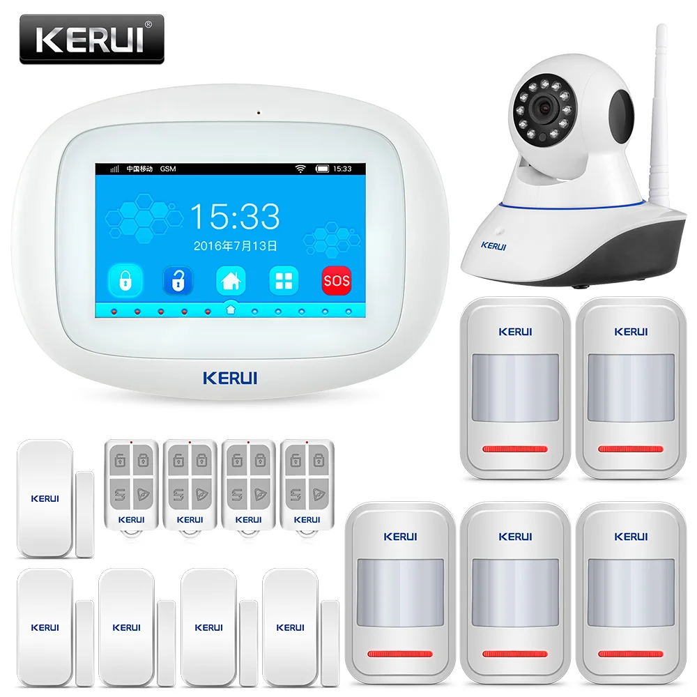 KERUI K52 720P Überwachung IP Kamera Wireless Einbrecher Wifi gsm alarm system Sicherheit home Android ios APP Steuer KERUI K52 720P Überwachung IP Kamera Wireless Einbrecher Wifi gsm alarm system Sicherheit home Android ios APP Steuer