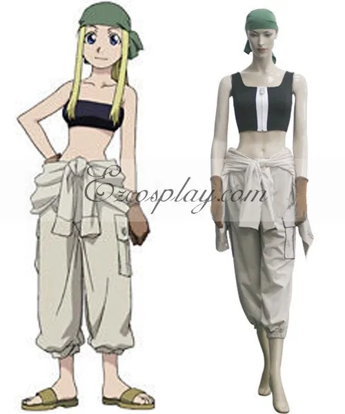 Fullmetal Alchemist Winry Rockbell Outfit Anime Cosplay Costume E001 -  Cosplay Costumes - AliExpress