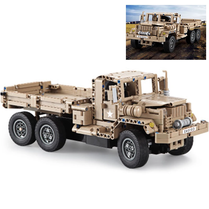 

C51042 545pcs Military Tank Truck Series Remote Control RC Building Block Weapon Army DIY Model Toys Compatible Brand