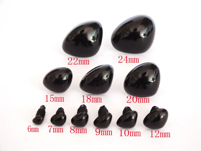 fress ship!!!40pcs 6mm-24mm Black Plastic Safety Noses For Toy Come With Plastic Washers 51 gaming desk with 3 tier open shelf come with headset hook in black