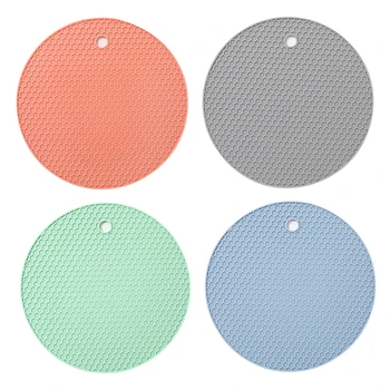 

Hot Sale Multi-function Coaster 18cm Round Heat-resistant Honeycomb Silicone Coaster Slip Anti-hot Pad Kitchen Tools