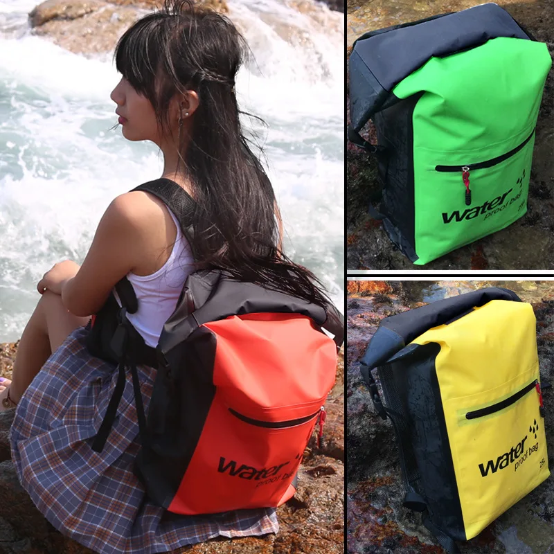 25L Outdoor Waterproof Dry Bag Backpack Sack Storage Bag Rafting Sports Kayaking Canoeing Swimming Bags Travel Kits Backpacks