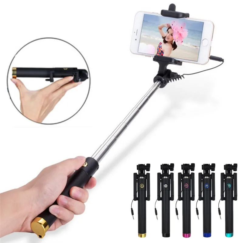 

Extendable Folding Tripod Aluminum Selfie Stand for Smartphone Universal Handheld Monopod Telescopic Wired Mobile Phone Holder