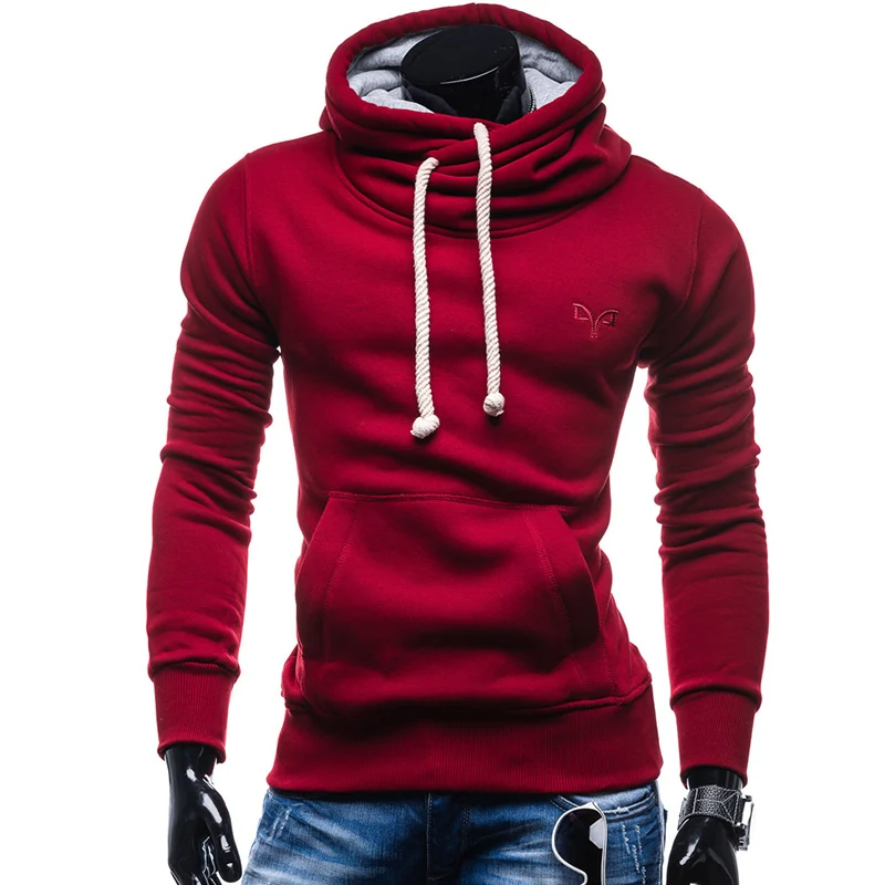 Hoodies Men 2019 Fashion Brand Pullover Solid Color Turtleneck Sportswear Sweatshirt Men'S Tracksuits Moleton S-XXL