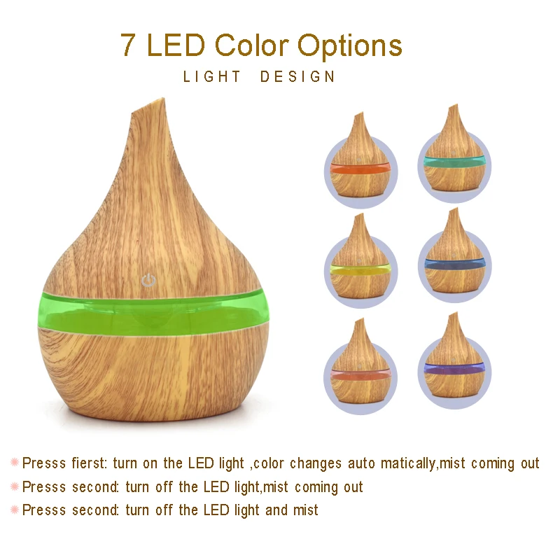 

USB Electric Aroma Air Diffuser Ultrasonic Air Humidifier Essential Oil Aromatherapy Cool Mist for Home &Office