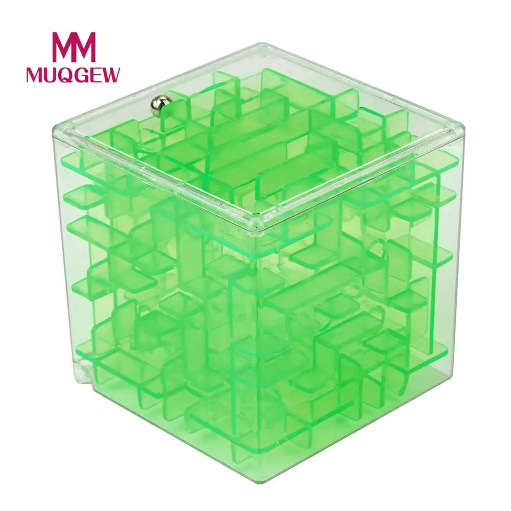 MUQGEW Brand 3D Cube Puzzle Maze Toy Hand Game Case Box Fun Brain Game Challenge Fidget