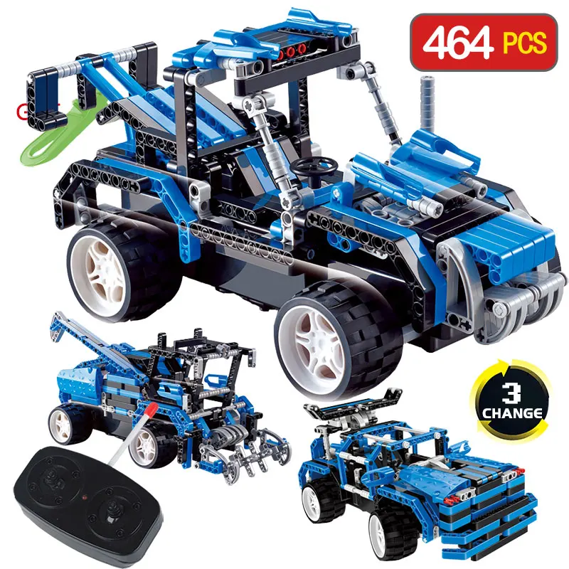 

Technic Series 3 IN 1 Remote Control Building Blocks DIY Toy Compatible LegoINGlys Vehicle RC Simulation Car Toy for Children