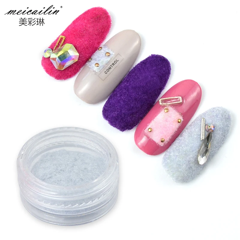

New 10 Color/Set DIY Christmas Flocking Velvet Nail Powder Colorful Glitter Dust Winter Manicure Plush Nail Art Decoration Tips