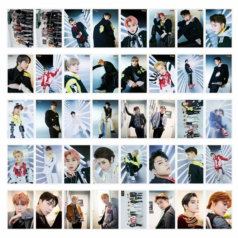 

Kpop NCT 127 Lomo Photo Card We Are HD Photocard Yuta JaeHyun Cards with Metal Box 40pcs/set