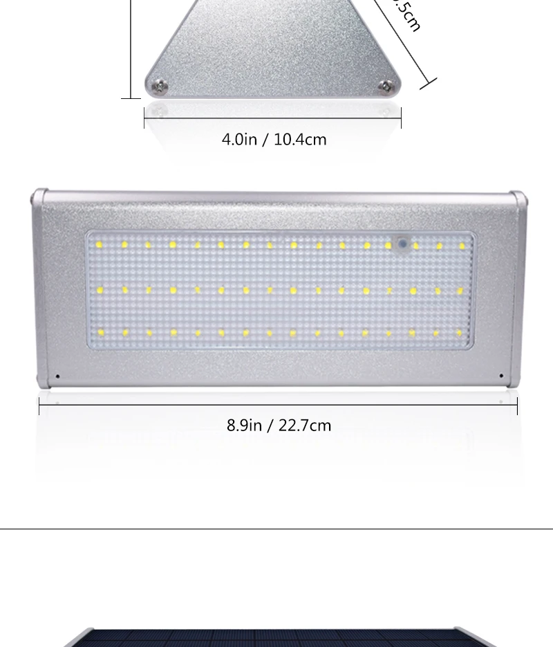 Солнечные Настенные светильники для улицы из алюминиевого сплава 48 светодиодный датчик микроволнового радара водонепроницаемый энергосберегающий светильник лампы для сада