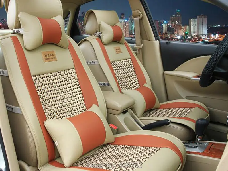 Стильные роскошные кожаные чехлы для автомобильных сидений передние и задние