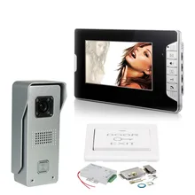 YobangSecurity 7″Inch LCD Video Door Phone Visual Intercom Doorbell 1-camera 1-monitor IR Night Vision With Electronic Door Lock