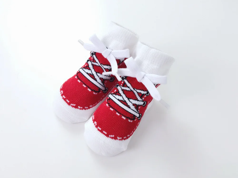 Носки для малышей, нескользящие носки-тапочки для новорожденных