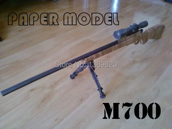 

Paper Model weapon M700 Sniper rifle 1:1 Scale Gun 3D puzzles paper toy hand-made toy Free shipping