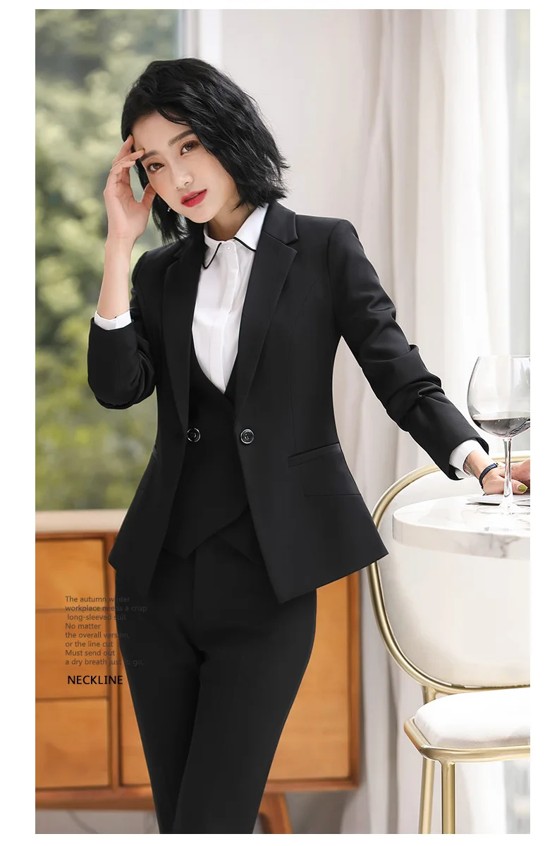Для женщин Демисезонный новые модные комплект из 2 предметов женские юбочные костюмы тонкий рабочая одежда офисные женские длинные рукава