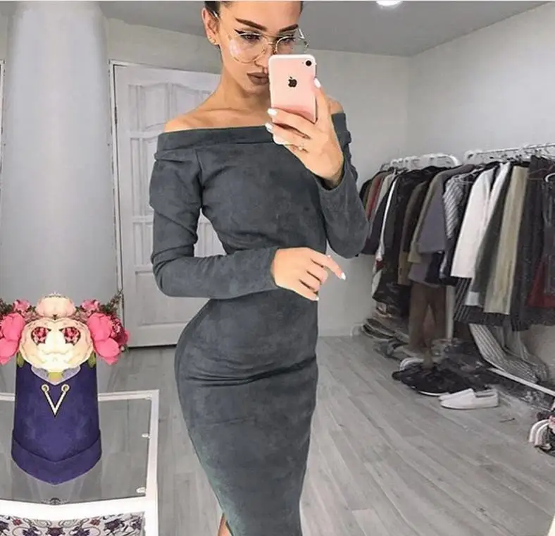 Women Dress Pure color Cultivate oneself Off Shoulder Buttock Dress Chiffon Dress Office Work Dress Women Dress Pure color Cultivate oneself Off Shoulder Buttock Dress Chiffon Dress Office Work Dress