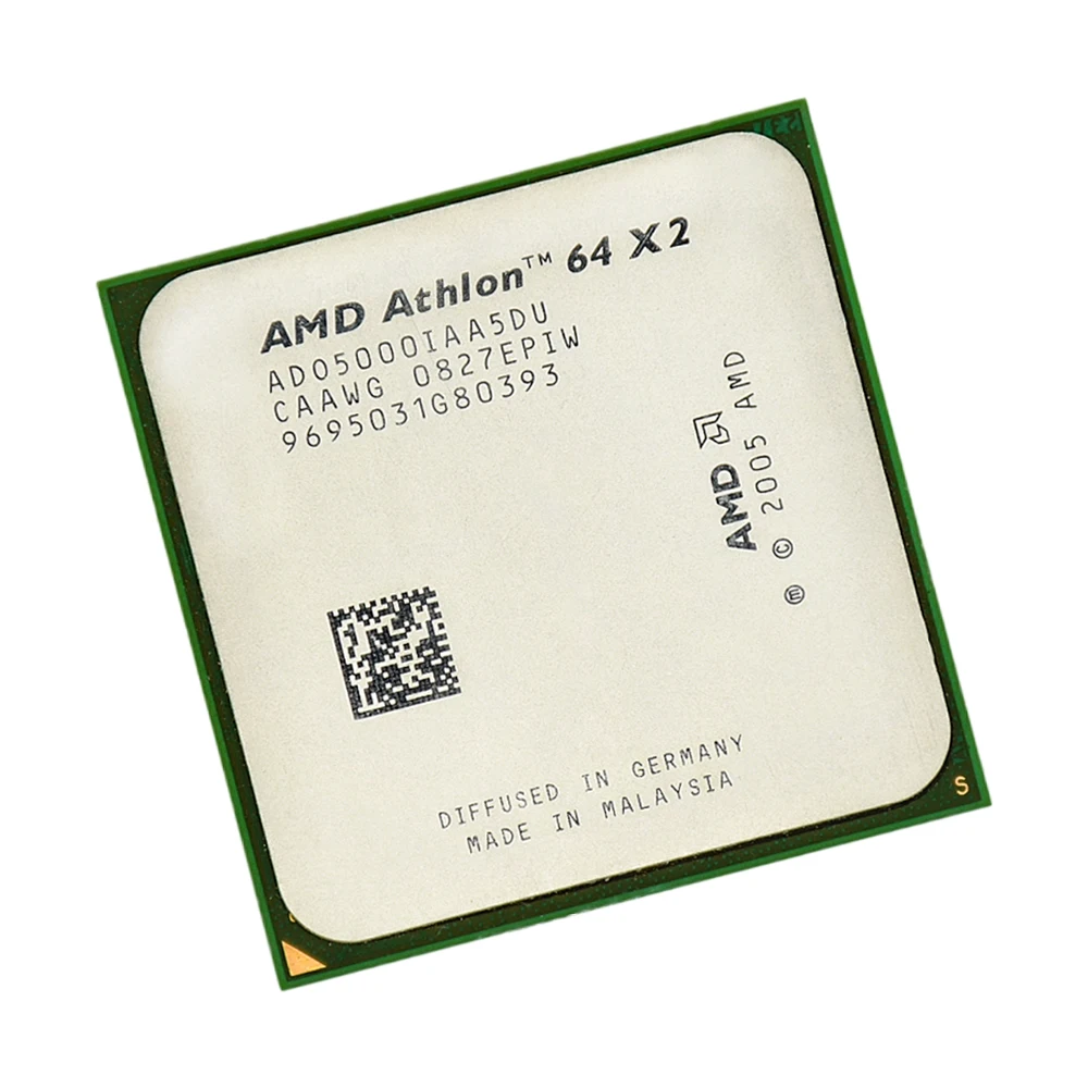 AMD أثلون 64X2 5000 + ثنائي النواة 2.2 Ghz 1 M 1000 MHZ المقبس am2 940 دبوس معالج وحدة المعالجة المركزية