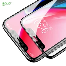 For apple iphone x iphonex screen protector LENUO DF 3D heat bending curved edge AGC ALL Tempered glass film for iphone 10 ten