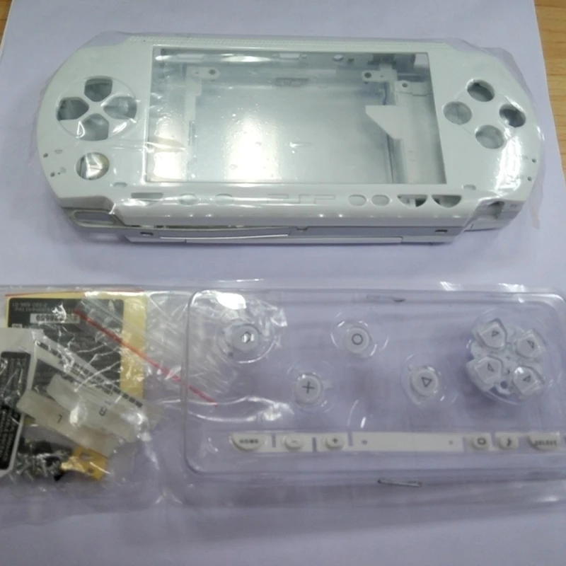 完全な交換用シェル,8色,psp1000,psp 1000用,ボタンセット付き