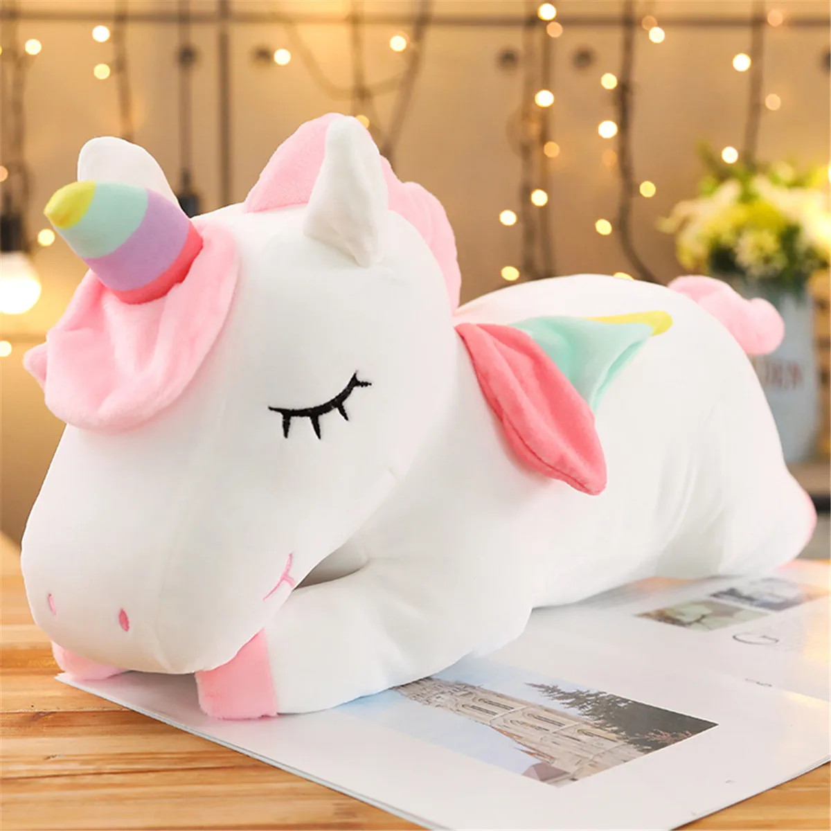 25 см новые дешевые плюшевые игрушки Kawaii Единорог фигурка прекрасный единорог