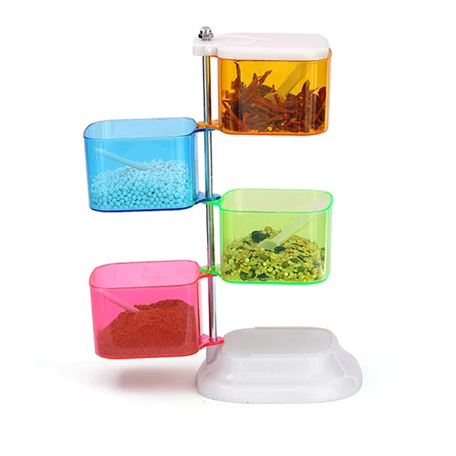 

Color four layer rotary combined seasoning box 12.2*26CM