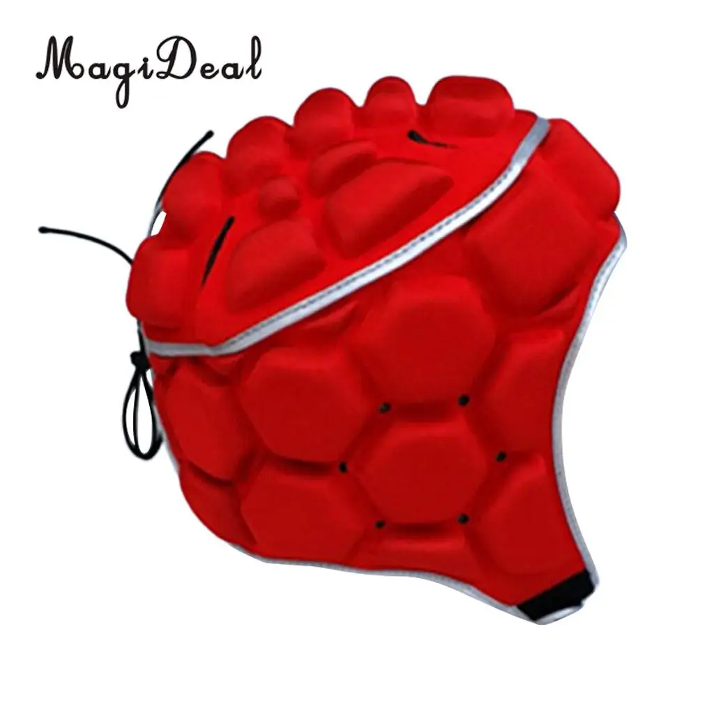 MagiDeal Premium Soft Padded EVA Safety Head Gear Protective Helmet for Soccer Rugby Football Goalkeeper, Lightweight Breathable
