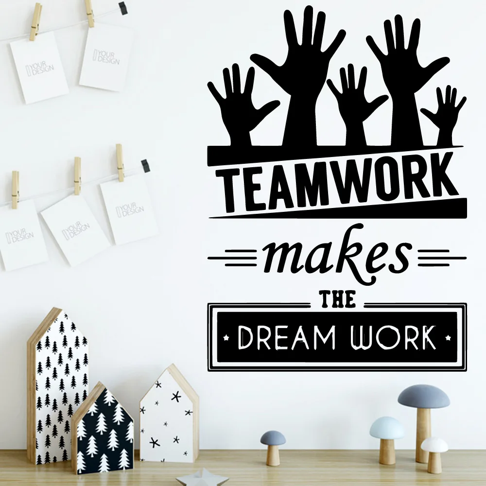 Hot Team work office Wall Decals Home Decor For Home Decor Living Room Bedroom Wall Art MURAL Drop Shipping Hot Team work office Wall Decals Home Decor For Home Decor Living Room Bedroom Wall Art MURAL Drop Shipping