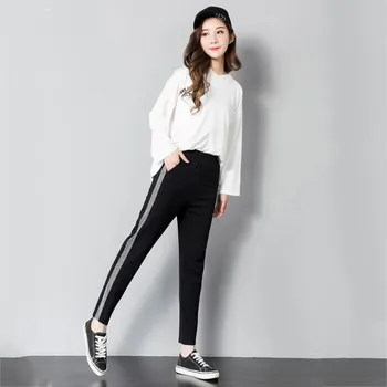 

Women Side Sequin Harem Pants Casual High Waist Drawstring Loose Trousers Pantalon FashionFemme Vadim Harajuku