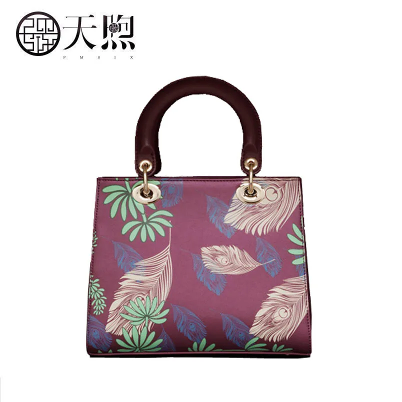 

Vintage print crossbody bag female 2019 new national style embroidery temperament shoulder bag