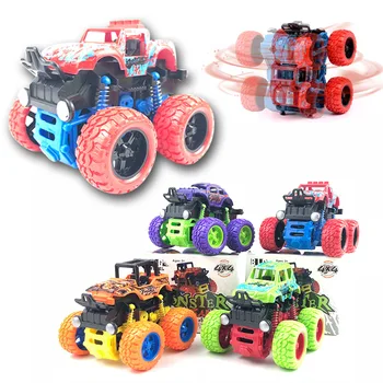 

Children's Tipcart Stunt Car Off-road Car Cartoon Inertia Car Plastic Puzzle Toy Car Model Toy Diecasts Toy Vehicles