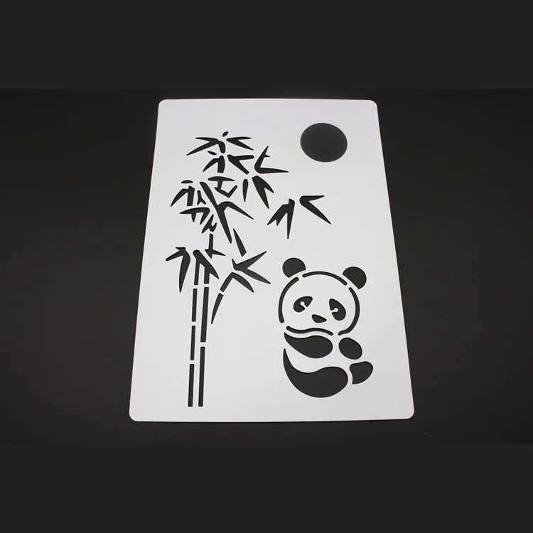 

Panda Bamboo A5 DIY Craft Layering Stencils Walls Painting Scrapbooking Stamping Embossing Album Decorative Paper Card Template