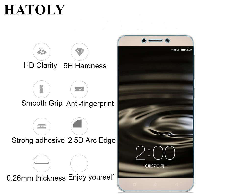 2 шт., закаленное стекло для LeEco Cool 1, ультратонкая Защитная пленка для экрана LeEco Letv Coolpad Cool 1, C103, HD, упрочненная пленка HATOLY