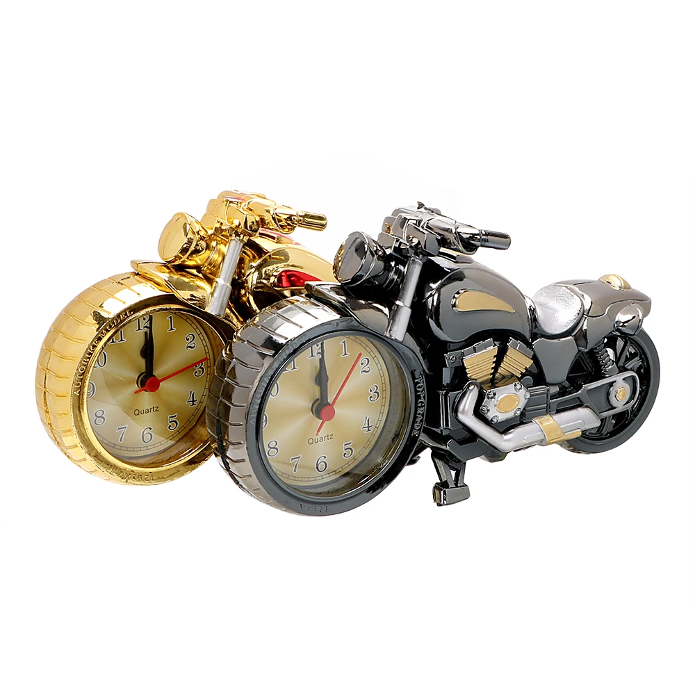 Motorcycle Alarm Clock Car Ornaments Dashboard Decoration Retro Alarm