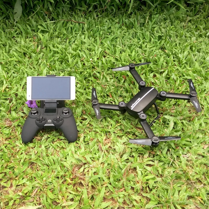 Складной Дрон для селфи EBOYU(TM) X8TW Sky Hunter с Wi-Fi FPV 0.3MP HD камерой, удерживающий высоту, с безголовым режимом, Радиоуправляемый квадрокоптер, Дрон