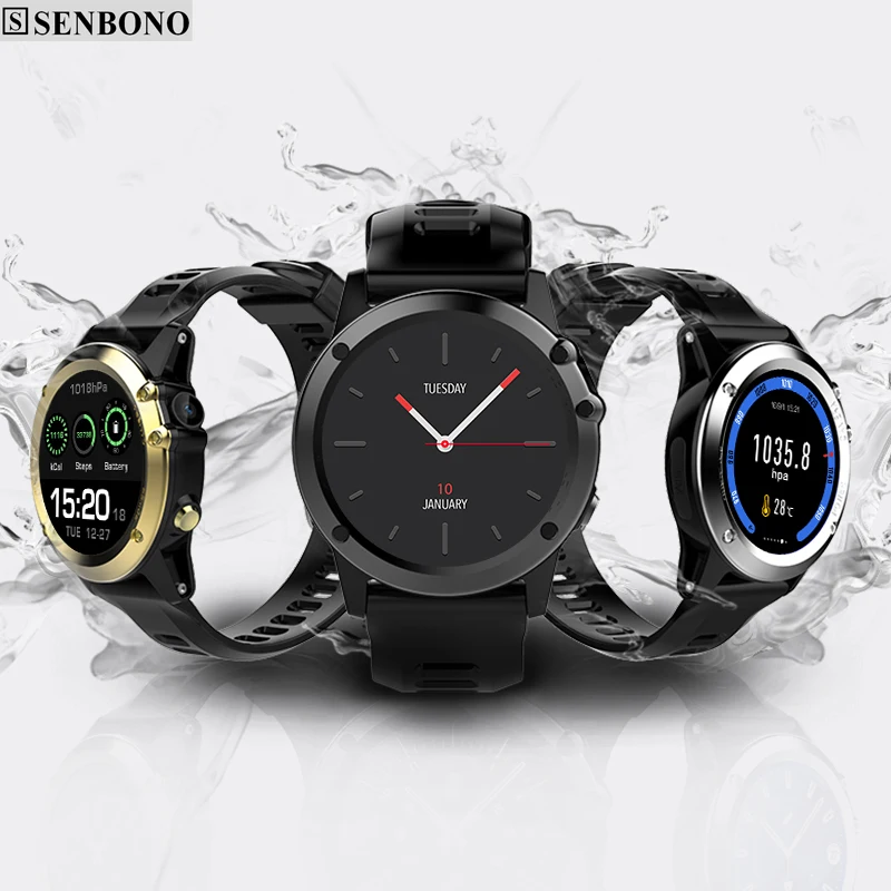 Senbono H1 MTK6572 IP68 GPS Wi Fi 3G Камера Android Smart часы Водонепроницаемый сердечного ритма
