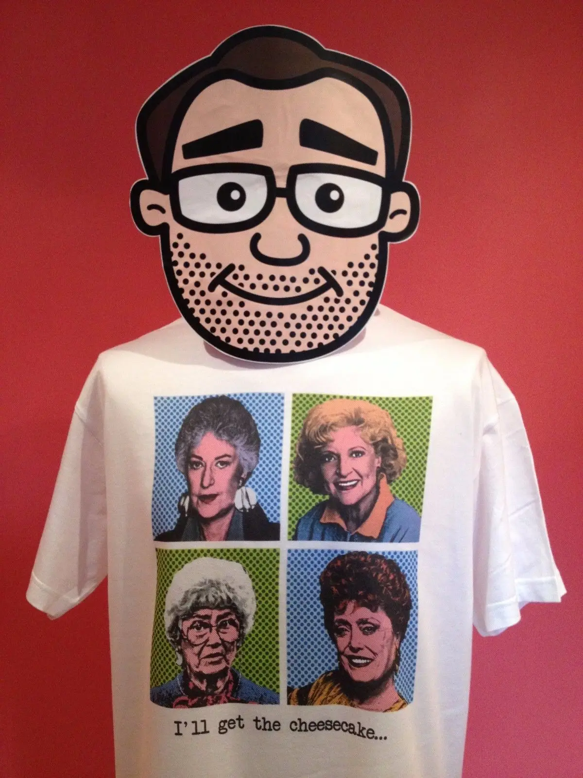

Golden Girls / Cheesecake / Pop Art T-Shirt - (Bea Arthur / Betty White) Print T Shirt Mens Short Sleeve Hot Tops Tshirt Homme