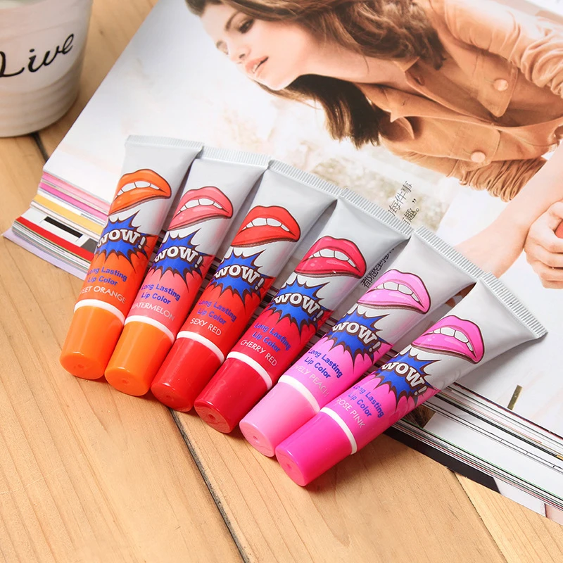 

6 Colors Waterproof Moisturizer Matte Tearing Lip Gloss Nutritious Peel Mask Long Lasting Makeup Lips
