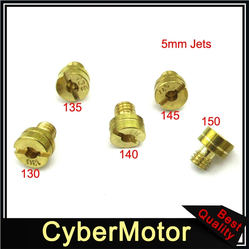 M5 x 0,75 мм большой круглый газовый карбюратор топлива основные струи для Микуни карбюратор#130#135#140#145#150 Грязь велосипед ямы ATV Quad Мотоцикл